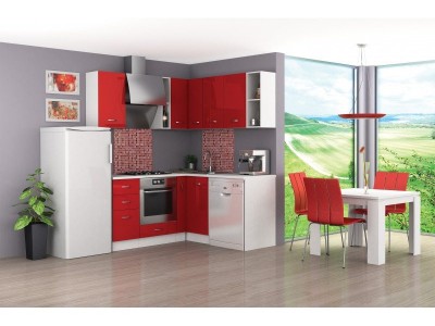 Κουζίνα Alis 10 κόκκινο στιλπνό